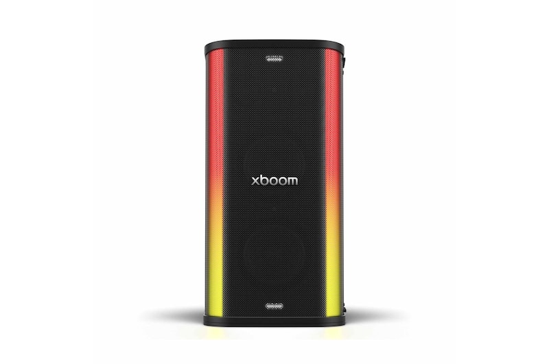 Vista frontal de Parlante LG Xboom Stage 501 - Potencia para tus fiestas y Karaoke con AI STAGE501